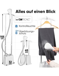 CLATRONIC Plancha Vertical Vapor TDC 3809 1600W