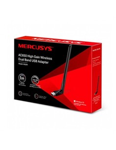 MERCUSYS Adaptador Wifi Usb Con Antena AC650 Dual Band MU6H