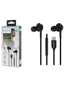 SANYO Auricular Con Cable Tipo C KS145 Negro