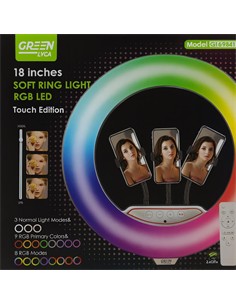 GREEN LYCA Aro de Luz 18" Con Luces RGB GL69841