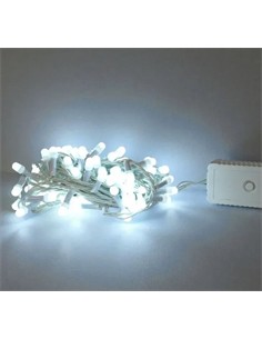 KLS Tira Luz Navidad Blanco Inter/Exteri 100Led 5Mtrs+2M Temporizador 8 Funciones 85602