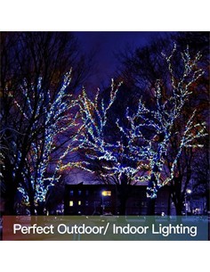 KLS Tira Luz Navidad Multicolor Exterior Pila 100Led 7Mtrs 8 Funciones 85937
