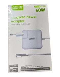 GREEN LYCA CArgador Magsafe 60W 16.5V 3.65A Tipo L G-1256