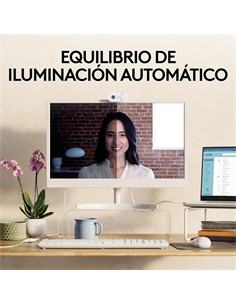 LOGITECH Webcam BRIO 100 Blanco Full HD