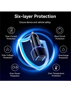 VENTION Cargador de Coche  Tipo C Y Usb A 48W Negro FFRBO