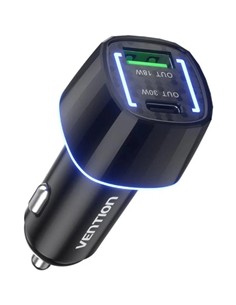 VENTION Cargador de Coche  Tipo C Y Usb A 48W Negro FFRBO