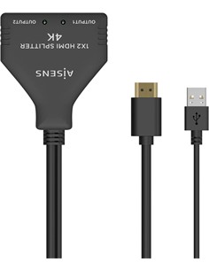 AiSENS Splitter Hdmi 1X2 Salidas Con Alimentacion Por Usb 4K 30Hz Full HD A123-0654