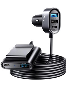 JOYROOM Cargador Coche 78W Con 3X Usb y 2X Tipo C Con Cable 1.5Mtrs