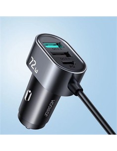 JOYROOM Cargador Coche 78W Con 3X Usb y 2X Tipo C Con Cable 1.5Mtrs