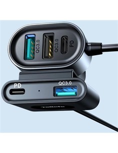 JOYROOM Cargador Coche 78W Con 3X Usb y 2X Tipo C Con Cable 1.5Mtrs