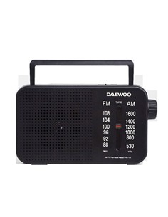 DAEWOO Radio Portatil AM/FM Pilas/Corriente DW1123 Negro