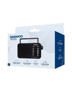 DAEWOO Radio Portatil AM/FM Pilas/Corriente DW1123 Negro