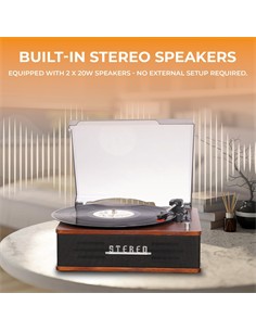 DENVER VBP-262  Tocadiscos con Altavoces 2x30W ,Bluetooth, RCA