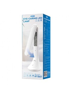 REMAX Lampara Led Plegable Con Reloj RT-E601 Blanco
