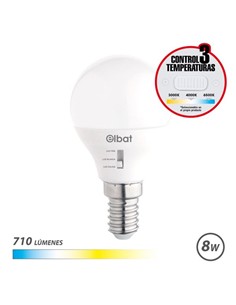ELBAT Bombilla Led E14 EB0581 710Lm 3 Modos Luz Calida/Luz Fria/ Luz Blanca