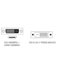 NIMO Adaptador DVI-D/M a DVI+HDMI/H CON164