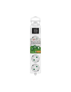 NIMO Regleta SIN CABLE Con 4 Enchufes y Interruptor MEL246