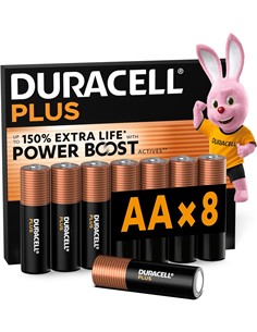 DURACELL Pack 8 Pilas AA Alcalina Plus