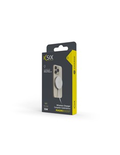 KSIX Cargador Inalambrico MAGNIBOOST Magsafe 15W 1mtr BQIMAG01BC
