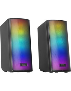 MARS GAMING Altavoces Para PC MSRGB2 Bluetooth 15W Ranura Micro Sd,Con Luces Led