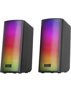 MARS GAMING Altavoces Para PC MSRGB2 Bluetooth 15W Ranura Micro Sd,Con Luces Led