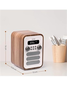 DENVER Radio Portatil DAB FM Vintage Blanco DAB-48