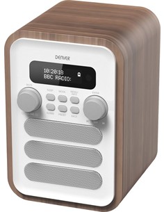 DENVER Radio Portatil DAB FM Vintage Blanco DAB-48