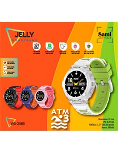 SAMI Reloj Smartwatch  WS-2385 Rosa JELLY Tactil Notificaciones,Resistente al Agua