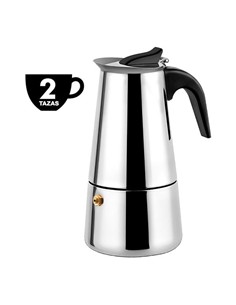 MUVIP Cafetera Portatil Italiana de Acero Inoxidable 2 Tazas
