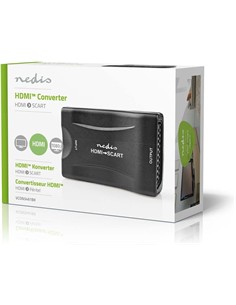 NEDIS Convertidor Hdmi Entrada a Euroconector Salida 1080p Full HD Con Alimentacion VCON3461BK
