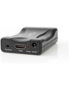 NEDIS Convertidor Hdmi Entrada a Euroconector Salida 1080p Full HD Con Alimentacion VCON3461BK