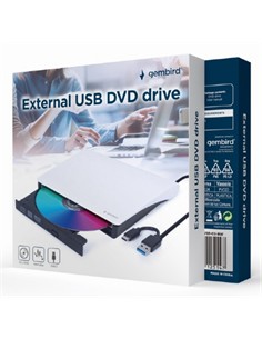 GEMBIRD Grabadora DVD/CD Externo Usb 3.1 Y Tipo C DVD-USB-031-BW