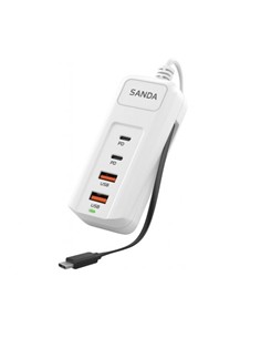 SANDA Cargador Tipo C/M a 2xUsb/2xTipo C SD-4448