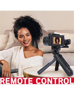 AGFAPHOTO Pack Camara Digita+Tripode+Microfono Para Vlog VLG-4K Optical 24Mpx/4K