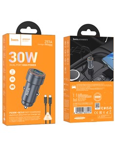 HOCO Cargador Coche 30W+Cable Tipo C M/M Z57A
