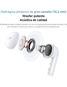 XIAOMI Auricular Bluetooth Redmi Buds 6 Active Con Base Cargadora Blanco