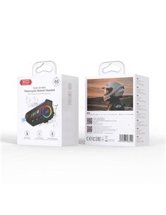 XO Intercomuncador Bluetooth para Casco de Moto XO-BE56 Con Luz Led Colores, 2 En 1 Microfono