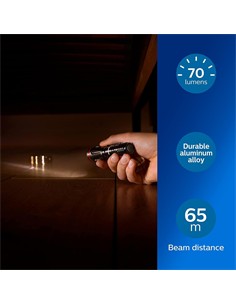 PHILIPS Linterna Led 160 Lumenes 65Mtrs A Pilas Resistente al Agua IPX4 SFL1001P/10