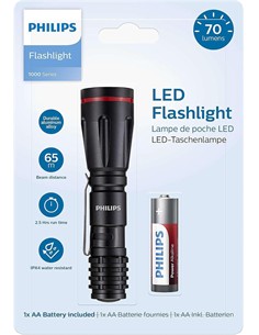 PHILIPS Linterna Led 160 Lumenes 65Mtrs A Pilas Resistente al Agua IPX4 SFL1001P/10