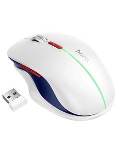 HOCO Raton Inalambrico recargable 400Mha Bluetooth 2.4G GM40 Blanco