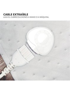 TM ELECTRON Manta Electrica 150X80Cm 60W TMHEP200 Lavable Temperatura Regulable