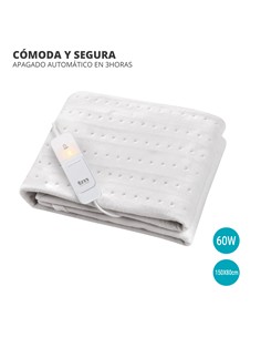 TM ELECTRON Manta Electrica 150X80Cm 60W TMHEP200 Lavable Temperatura Regulable