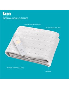 TM ELECTRON Manta Electrica 150X80Cm 60W TMHEP200 Lavable Temperatura Regulable