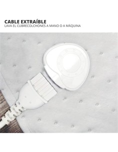 TM ELECTRON Manta Electrica 160X140Cm 60W X2 TMHEP202 Lavable,Temperatura Regulable