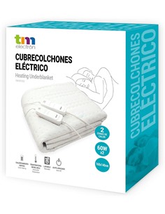 TM ELECTRON Manta Electrica 160X140Cm 60W X2 TMHEP202 Lavable,Temperatura Regulable