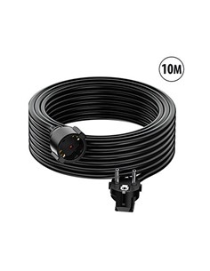 TM Cable Extensor de Corriente Schuko 10Mtrs Negro TMUAD610BK