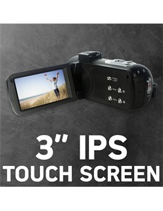 AGFAPHOTO Videocamara CC2700 3" LCD 2.7K,24Mp ,18X Zoom Incluye Microfono Externo Negra