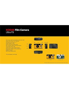KODAK Film Camara Fotos Analogica Con Flash ULTRA F9 Amarilla