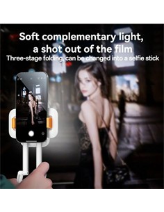 YESIDO Soporte Movil Con Luz Led Selfie RGB DH10 Blanco