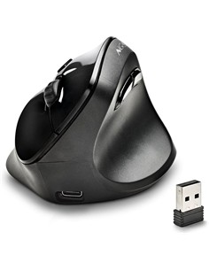 NGS Raton Inalambrico Vertical Ergonomico EVO MOKSHA Recargable Silencioso Negro